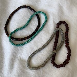 4 beaded bracelets